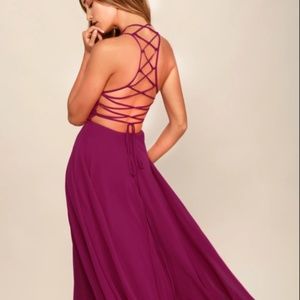 Lulu's Maxi Dress, Magenta
